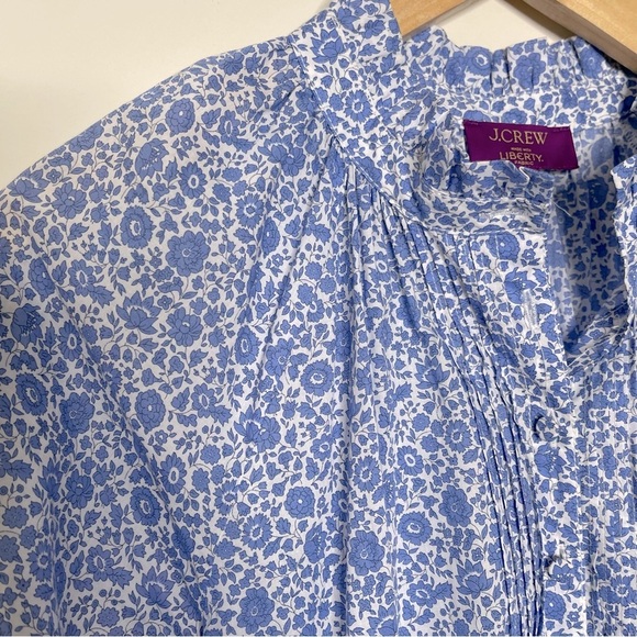 J.Crew Ruffle-collar mini dress in Liberty fabric wedding floral pockets - Picture 6 of 15